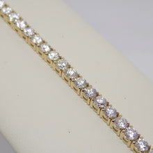 Load image into Gallery viewer, 9ct Yellow Gold Talon Claw Round Brilliant Lab Grown Diamonds Bracelet 10.00CT SKU 7743885
