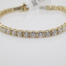 Load image into Gallery viewer, 9ct Yellow Gold Talon Claw Round Brilliant Lab Grown Diamonds Bracelet 10.00CT SKU 7743885
