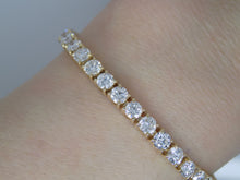 Load image into Gallery viewer, 9ct Yellow Gold Talon Claw Round Brilliant Lab Grown Diamonds Bracelet 10.00CT SKU 7743885
