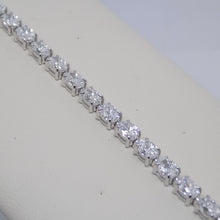 Load image into Gallery viewer, 9ct White Gold Talon Claw Oval Lab Grown Diamonds Bracelet 7.00CT SKU 7743886
