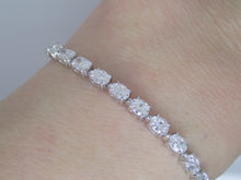 Load image into Gallery viewer, 9ct White Gold Talon Claw Oval Lab Grown Diamonds Bracelet 7.00CT SKU 7743886
