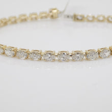 Load image into Gallery viewer, 9ct Yellow Gold Talon Claw Oval Lab Grown Diamonds Bracelet 7.00CT SKU 7743887
