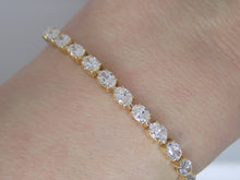 Load image into Gallery viewer, 9ct Yellow Gold Talon Claw Oval Lab Grown Diamonds Bracelet 7.00CT SKU 7743887
