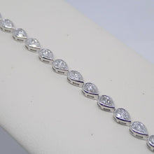 Load image into Gallery viewer, 9ct White Gold Rubover Pear Cut Lab Grown Diamonds Bracelet 4.35CT SKU 7743888

