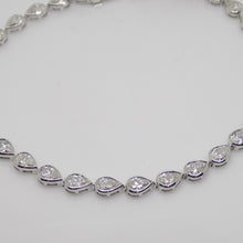 Load image into Gallery viewer, 9ct White Gold Rubover Pear Cut Lab Grown Diamonds Bracelet 4.35CT SKU 7743888
