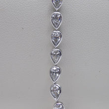 Load image into Gallery viewer, 9ct White Gold Rubover Pear Cut Lab Grown Diamonds Bracelet 4.35CT SKU 7743888
