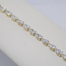 Load image into Gallery viewer, 9ct Yellow Gold  Pear Cut Lab Grown Diamonds Bracelet 7.00CT SKU 7743889

