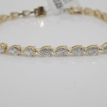 Load image into Gallery viewer, 9ct Yellow Gold  Pear Cut Lab Grown Diamonds Bracelet 7.00CT SKU 7743889
