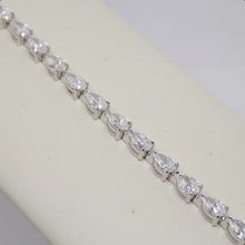 Load image into Gallery viewer, 9ct White Gold  Pear Cut Lab Grown Diamonds Bracelet 7.00CT SKU 7743890
