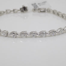 Load image into Gallery viewer, 9ct White Gold  Pear Cut Lab Grown Diamonds Bracelet 7.00CT SKU 7743890
