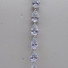 Load image into Gallery viewer, 9ct White Gold  Pear Cut Lab Grown Diamonds Bracelet 7.00CT SKU 7743890
