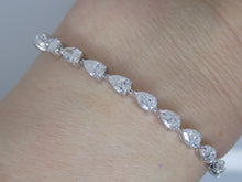 Load image into Gallery viewer, 9ct White Gold  Pear Cut Lab Grown Diamonds Bracelet 7.00CT SKU 7743890

