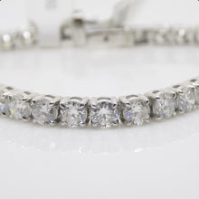 Load image into Gallery viewer, 9ct White Gold Talon Claw Round Brilliant Lab Grown Diamonds Bracelet 15.00CT SKU 7743911
