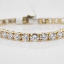 Load image into Gallery viewer, 9ct Yellow Gold Talon Claw Round Brilliant Lab Grown Diamonds Bracelet 15.00CT SKU 7743912
