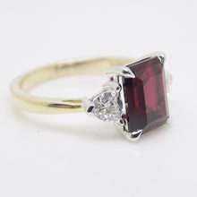 Load image into Gallery viewer, 9ct Yellow Gold Emerald Cut Lab Grown Ruby and Lab Grown Diamonds SKU 7756001
