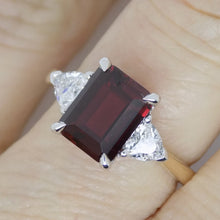 Load image into Gallery viewer, 9ct Yellow Gold Emerald Cut Lab Grown Ruby and Lab Grown Diamonds SKU 7756001
