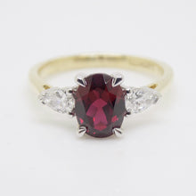 Load image into Gallery viewer, 9ct Yellow Gold Oval Cut Lab Grown Ruby and Lab Grown Diamonds SKU 7756004
