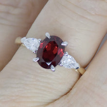 Load image into Gallery viewer, 9ct Yellow Gold Oval Cut Lab Grown Ruby and Lab Grown Diamonds SKU 7756004

