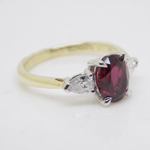 Load image into Gallery viewer, 9ct Yellow Gold Oval Cut Lab Grown Ruby and Lab Grown Diamonds SKU 7756004
