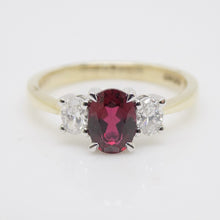 Load image into Gallery viewer, 9CT Yellow Gold Oval Cut Lab Grown Ruby and Oval Lab Grown Diamonds SKU 7756006
