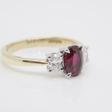 Load image into Gallery viewer, 9CT Yellow Gold Oval Cut Lab Grown Ruby and Oval Lab Grown Diamonds SKU 7756006
