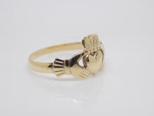 Load image into Gallery viewer, 9ct Yellow Gold Plain Claddagh Ring SKU 1535103
