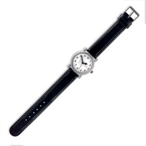 Black Strap Stainless Steel Silver Tone Dial First Holy Communion Watch SKU 4017014