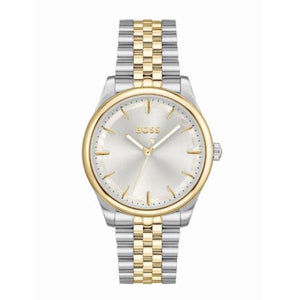 Ladies Hugo Boss Watch Silver Dial, Stainless Steel 2 Tone Bracelet Strap SKU 4012175