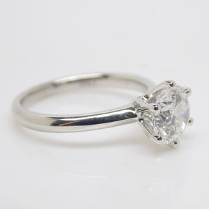 18ct White Gold Lab Grown Round Brilliant Diamond Solitaire Engagement Ring 1.60ct SKU 7707042