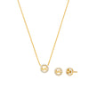 Michael Kors Sterling Silver Gold Finish CZ Pendant and Earring Set SKU 3010086
