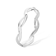 Load image into Gallery viewer, Sterling Silver Plain Wave Bangle SKU 0102003

