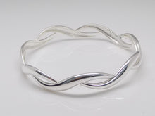 Load image into Gallery viewer, Sterling Silver Plain Wave Bangle SKU 0102003
