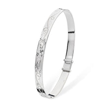 Load image into Gallery viewer, Sterling Silver Engraved Expanding Bangle SKU 0102009
