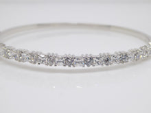 Load image into Gallery viewer, Sterling Silver Round &amp; Rectangle CZ Bangle SKU 0103016
