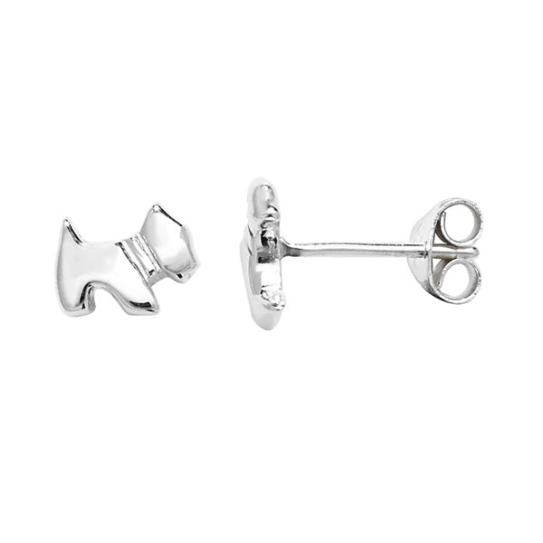 Sterling Silver Dog Stud Earrings SKU 0106014