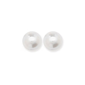 Sterling Silver 10mm Synthetic Pearl Ball Stud Earrings SKU 0106017