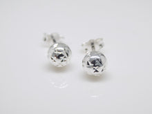 Load image into Gallery viewer, Sterling Silver 8mm Diamond Cut Ball Stud Earrings SKU 0106028
