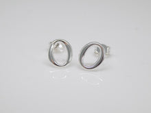 Load image into Gallery viewer, Sterling Silver Small Initial Stud Earrings
