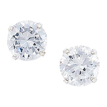 Load image into Gallery viewer, Sterling Silver 6mm Round CZ Stud Earrings SKU 0107112
