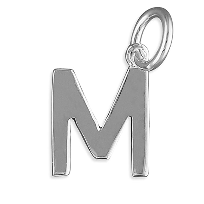 Sterling Silver Plain Initial Pendant