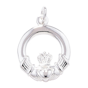 Sterling Silver Plain Claddagh Pendant SKU 0111087