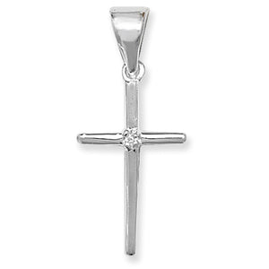 Sterling Silver CZ Cross SKU 0111150