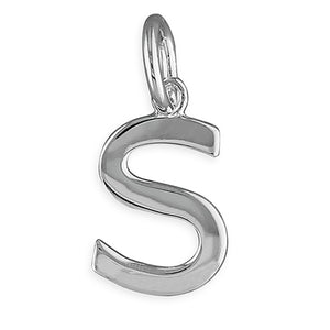 Sterling Silver Plain Initial Pendant