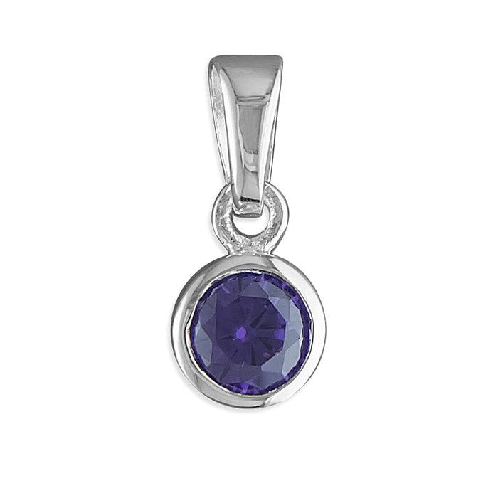 Sterling Silver Birthstone Pendant