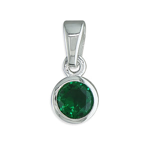 Sterling Silver Birthstone Pendant