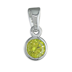 Sterling Silver Birthstone Pendant