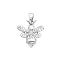 Load image into Gallery viewer, Sterling Silver CZ Bee Pendant SKU 0112098
