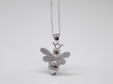 Load image into Gallery viewer, Sterling Silver CZ Bee Pendant SKU 0112098
