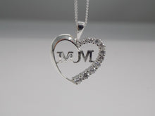 Load image into Gallery viewer, Sterling Silver CZ Heart Mum Pendant SKU 0112108
