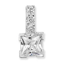 Load image into Gallery viewer, Sterling Silver Square CZ Pendant SKU 0112278
